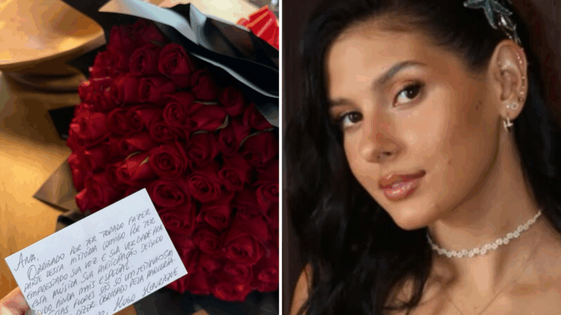 Admirador secreto? Ana Castela recebe buquê de rosas vermelhas