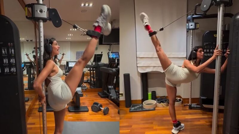 Alane Dias mostra flexibilidade extrema na academia e web reage: ‘Morrendo’