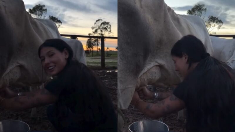 Ana Castela canta música de Leonardo na fazenda do ex-sogro e web reage: ‘Apaixonada’