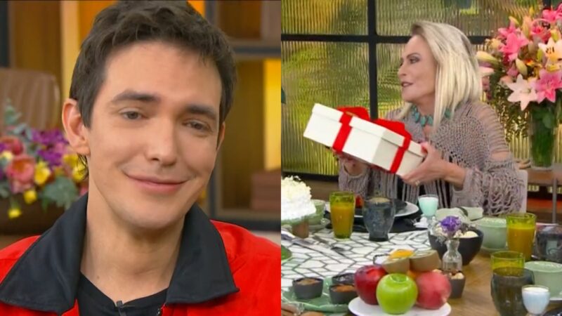 Ana Maria Braga faz jornalista chorar ao vivo com presente para filha recém-nascida: ‘Eu não aguento!’