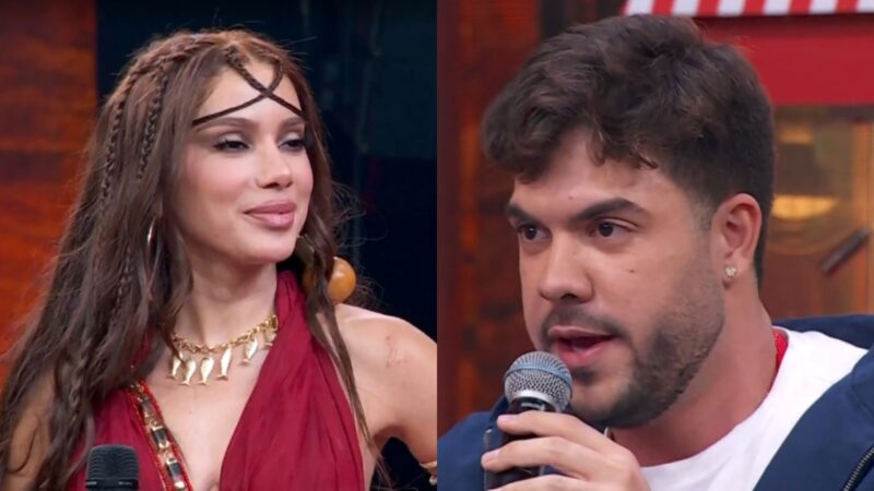 Anitta revela no Domingão comportamento de Alvaro e o famoso rebate: ‘Medo dela me morder’