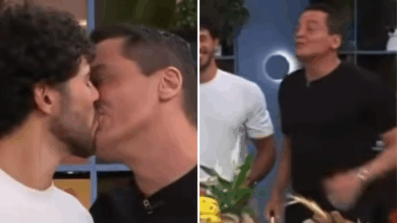 Após beijo ao vivo, web reage a novo namorado de Leo Dias: ‘O valor que custou esse beijo’