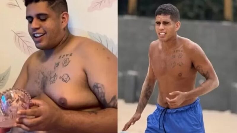 Após perder 40 kg, filho de Rodriguinho rebate crítica de seguidor