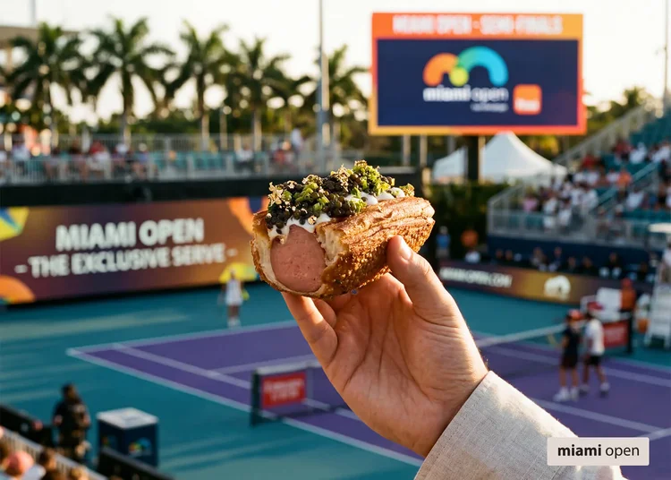 Caviar e folha de ouro: cachorro-quente de R$ 500 no Miami Open