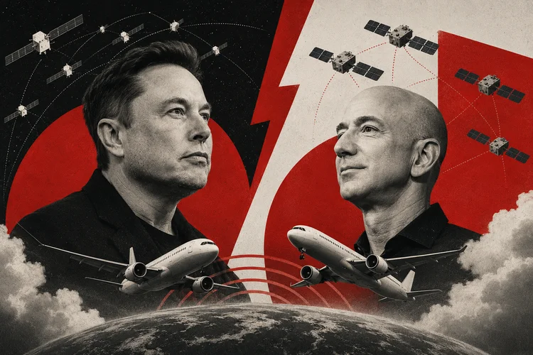 Como o Wi-Fi a bordo virou uma disputa bilionária entre Musk e Bezos