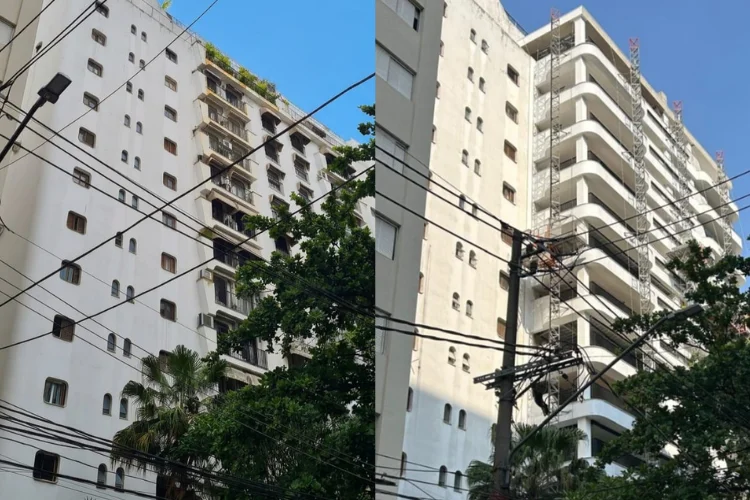 Construção de varandas em prédios antigos viraliza e expõe 'puxadinhos' de luxo