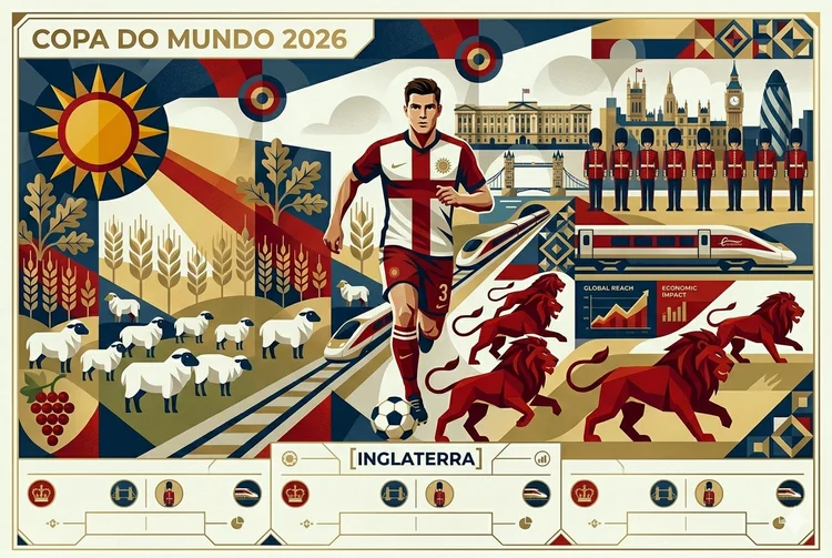 Copa do Mundo 2026: Inglaterra, do berço da modernidade econômica à potência da Premier League