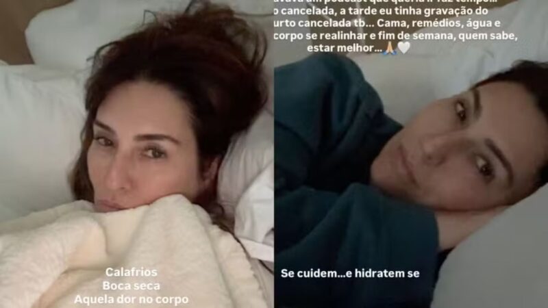 É grave? Fernanda Paes Leme sofre mal-estar, é hospitalizada e cancela agenda