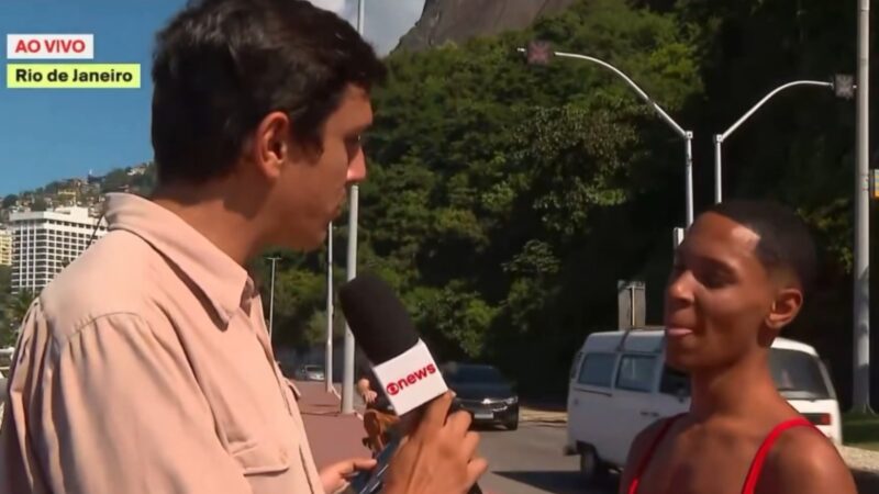Entrevistado surpreende repórter da Globo ao vivo: ‘A gente no meio do mato’