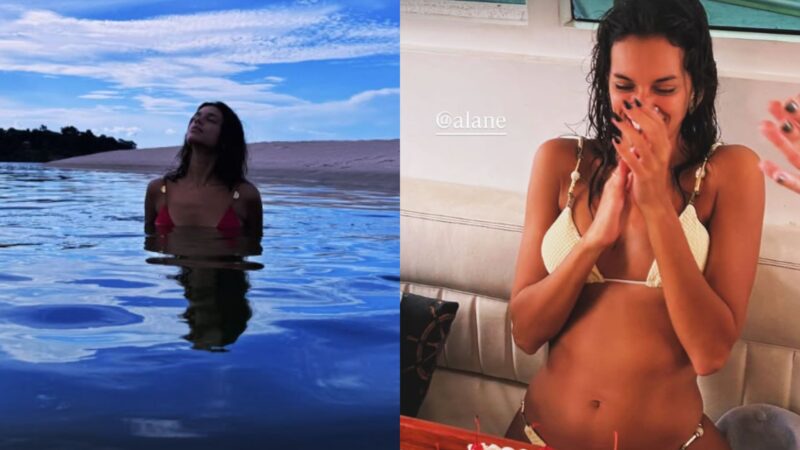 Ex-BBB Alane Dias comemora 27 anos com festa em barco e ganha declaração de Francisco Gil