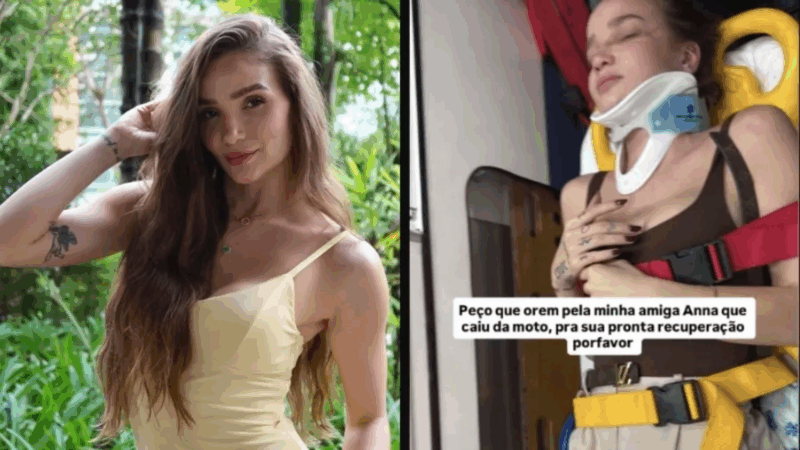 Ex-Chiquititas Anna Livya sofre grave acidente de moto