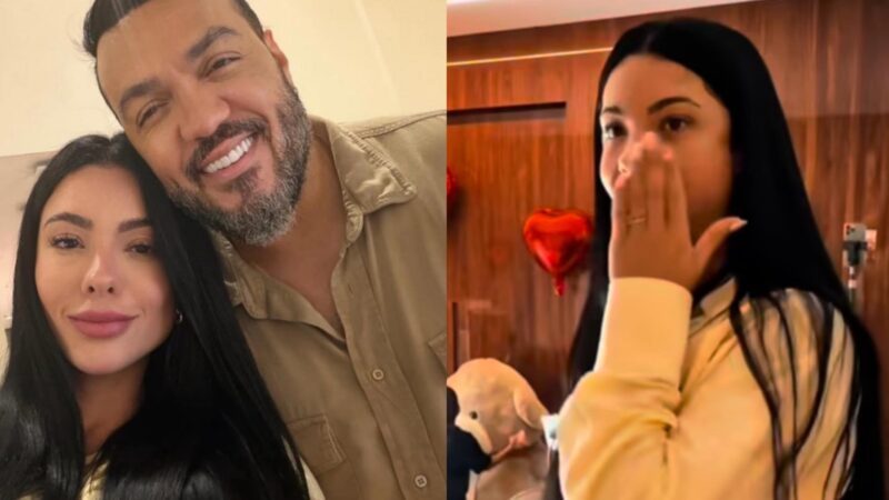 Exagerou? Belo faz surpresa para namorada e vira assunto na internet: ‘Brega demais’