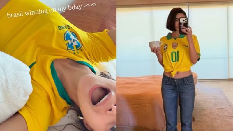 Filha de brasileiros, Camila Mendes comemora aniversário de 32 anos com vitória da Seleção na Copa