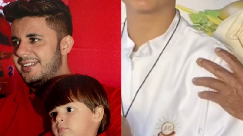 Filho de Cristiano Araújo reaparece e choca a web por semelhança: ‘Tá a cara’