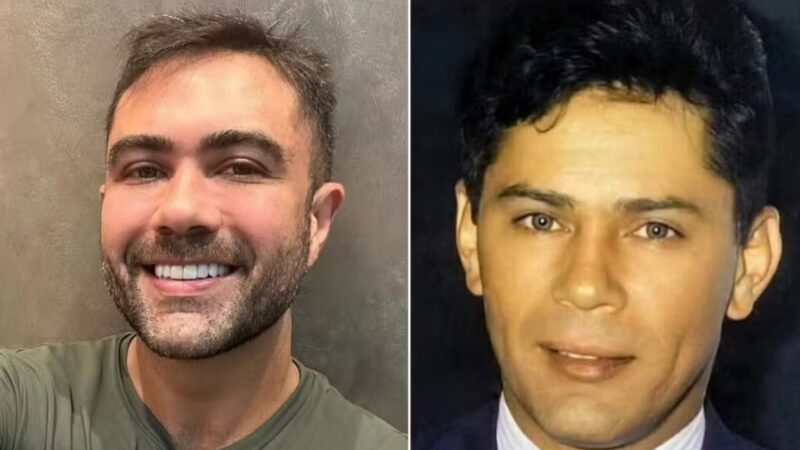Filho de Leandro compartilha foto com o pai e emociona fãs: ‘Deixou saudades’