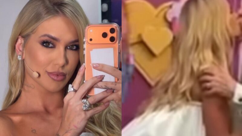 FLAGRA! Virginia dá selinho em apresentador e é detonada: ‘E o Vini Jr.?’