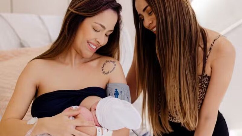 Gabi Luthai e Teo Teló anunciam Lexa como madrinha do filho caçula: ‘Chorando’
