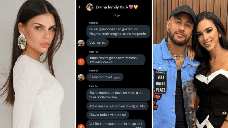 Grupo de fãs de Bruna Biancardi vaza endereço de Amanda Kimberlly