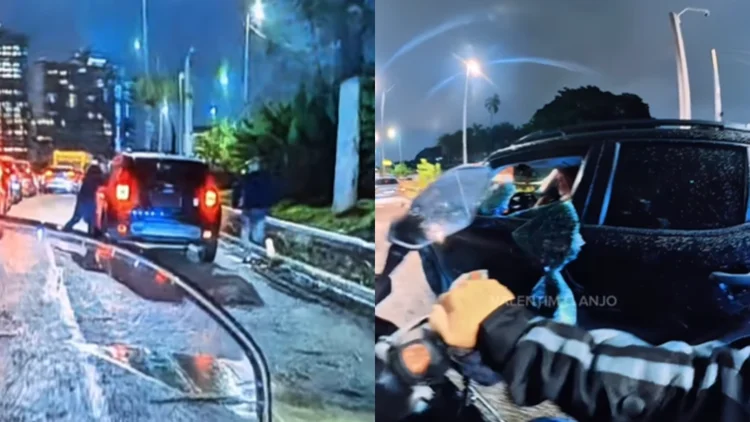 Homem flagrado quebrando vidro para roubar carro na Marginal é preso