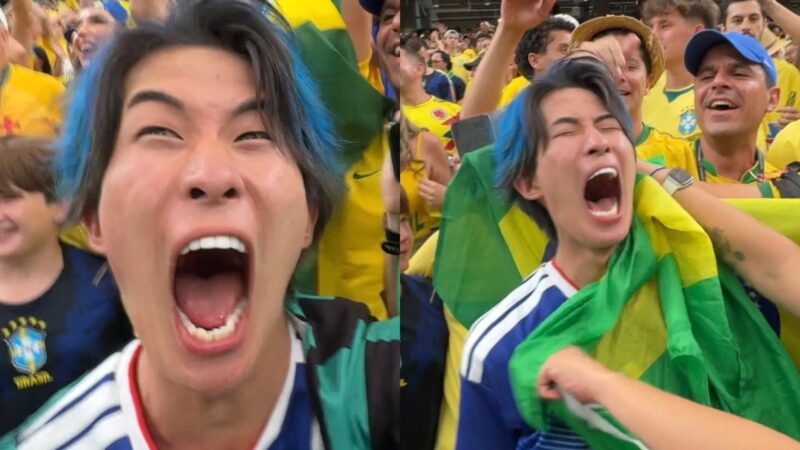 Influenciador japonês que surtou com derrota explica gafe na torcida do Brasil
