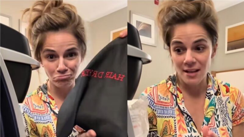 Influenciadora famosa causa polêmica ao sugerir lavar roupas íntimas na cafeteira de hotel