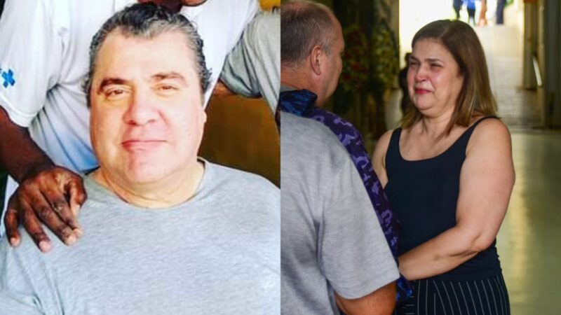 Irmã de Gerson Brenner chora muito no velório do ator em São Paulo