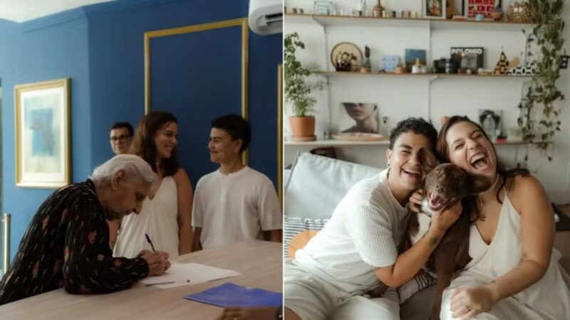 Irmão trans do ex-BBB Fred Bruno se casa com cerimônia íntima; veja detalhes da cerimônia