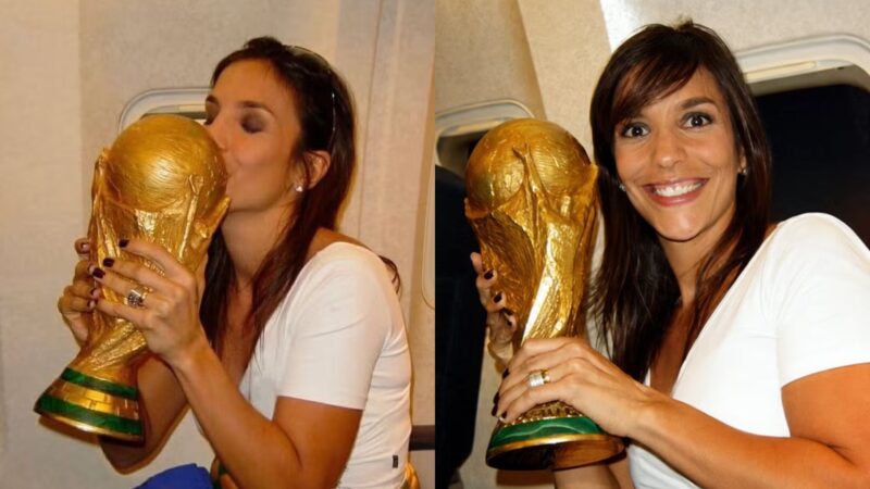 Ivete Sangalo resgata foto rara beijando a taça da Copa do Mundo e agita torcida: ‘Pra cima’
