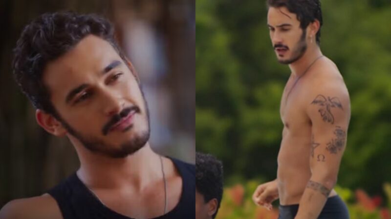 João Raul de Coração Acelerado, Filipe Bragança aparece de sunga e web reage: ‘Escondeu o violão?’