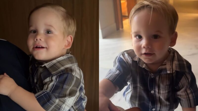 José Leonardo encanta vestido de cowboy e web compara: ‘Puxou o…’