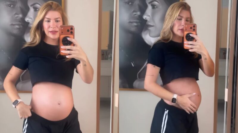 Lore Improta relata reta final da gravidez e revela quantos quilos engordou: ‘Falta de ar’
