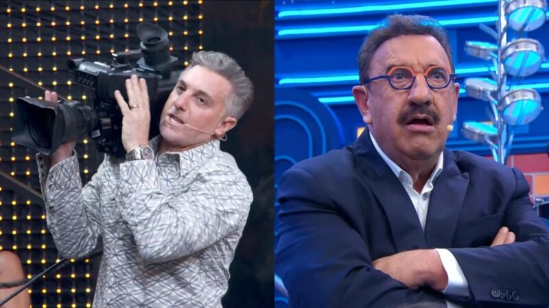 Luciano Huck pega câmera, filma funcionário da Globo e chama Ratinho: ‘Precisando de você’