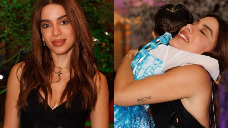 Madrinha roubou a cena! Anitta usa bolsa milionária de cachorro em aniversário