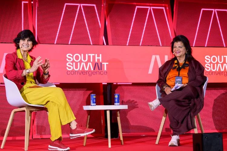 No palco do South Summit de Madri, uma homenagem a Luiza Trajano