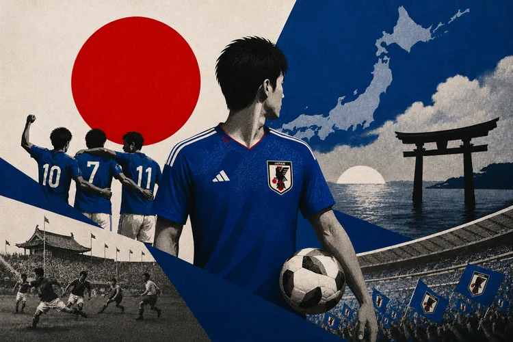 Por que o Japão joga de azul se a bandeira do país é vermelha e branca?