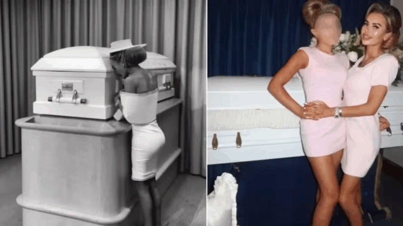 Sem noção! Influenciadora é detonada após tirar fotos ao lado do caixão com corpo da filha