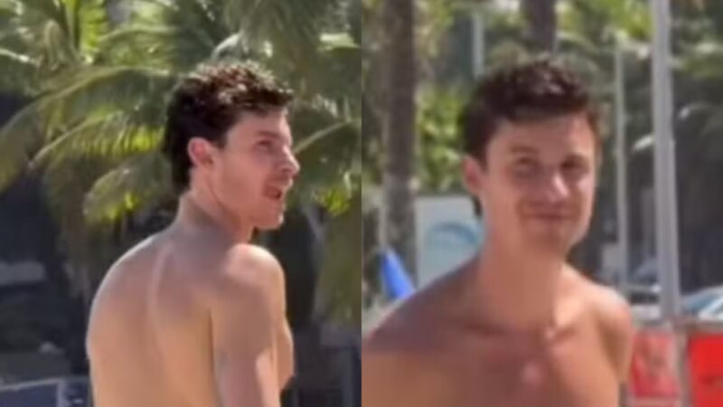 Shawn Mendes é flagrado curtindo praia em frente ao triplex de Bruna Marquezine no Rio