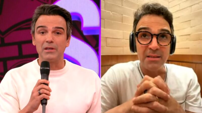 Tadeu Schmidt aparece em live após apresentar o BBB 26 e foge de pergunta: ‘Eu não vou falar’