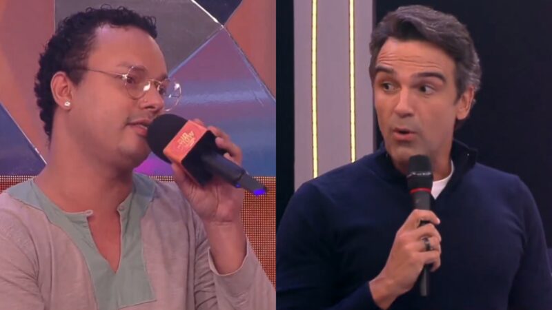 Tadeu Schmidt responde pergunta picante e faz revelação ao vivo sobre a esposa: ‘Safadeza’