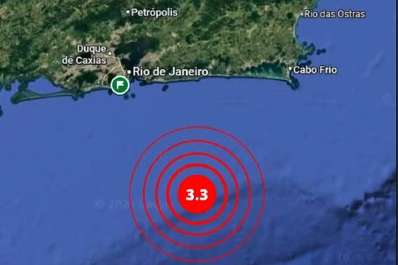 Terremoto é registrado no litoral do Rio de Janeiro nesta quinta-feira