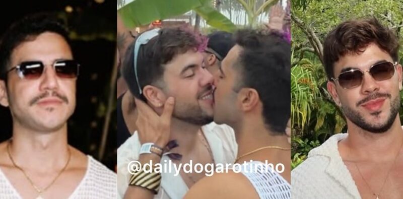 VÍDEO! Famoso é flagrado beijando ex-BBB gato; veja as imagens dos dois