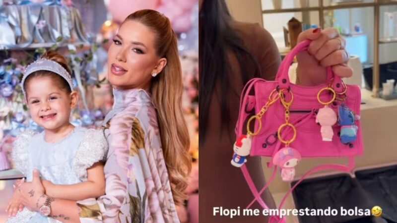 Virginia impressiona ao pegar bolsa de luxo emprestada por Maria Flor; saiba o valor