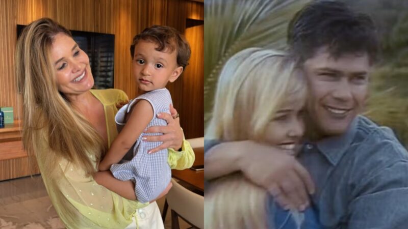 Viúva de Leandro, Andréa Mota celebra 3 anos do caçula e web reage: ‘Ele é tão’