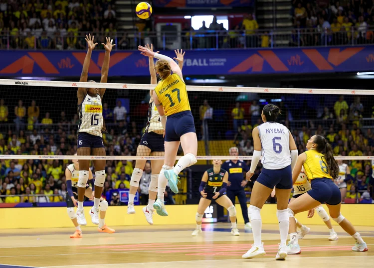 VNL 2026: horário e onde assistir ao jogo de vôlei feminino do Brasil x França nesta quarta