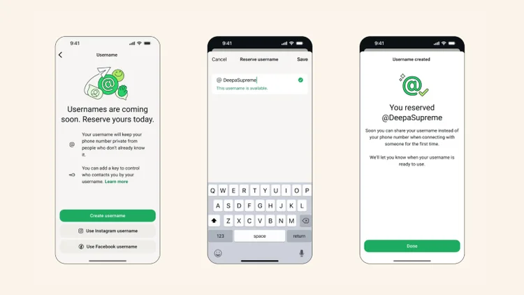 WhatsApp libera usar 'nome de usuário' ao invés de número de telefone