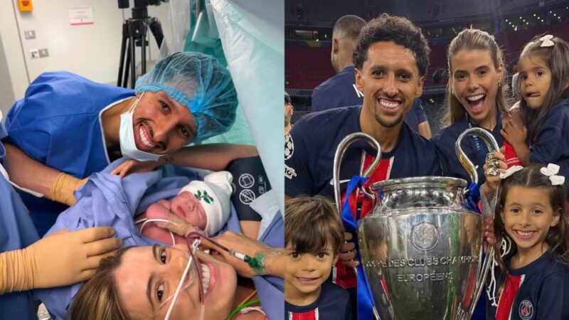 Zagueiro da Seleção Brasileira, Marquinhos celebra nascimento de Filippo, seu “bebê arco-íris”