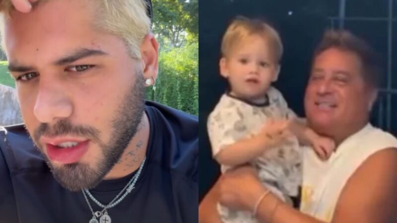 Zé Felipe divide opiniões ao comentar vídeo de Leonardo dando bebida ao neto: ‘Irresponsável’